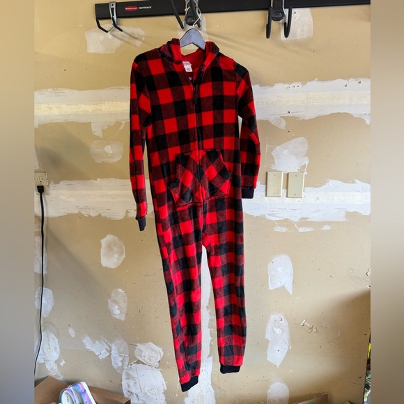 Cat & Jack Onesie Zip up Fleece PJ - Picture 3 of 5